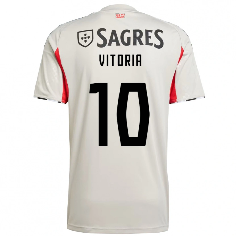 Danxen Women Ana Vitoria #10 Off White Red Away Jersey 2025/26 T-Shirt