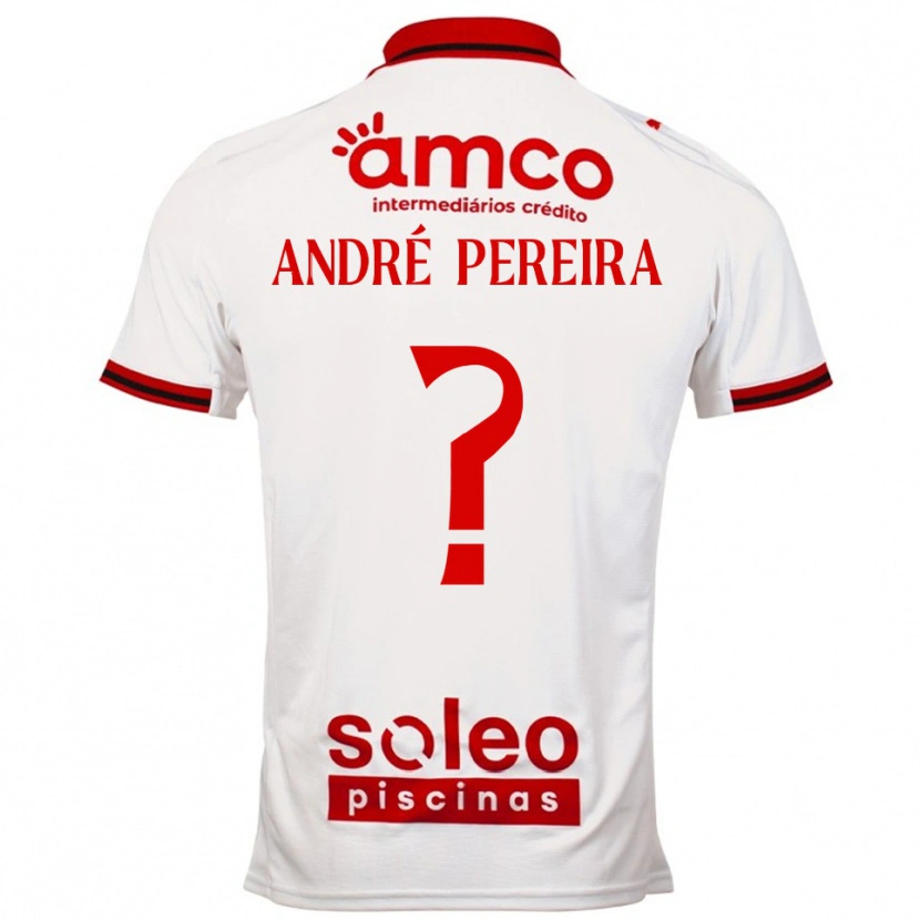 Danxen Women João André Pereira #0 White Red Away Jersey 2025/26 T-Shirt