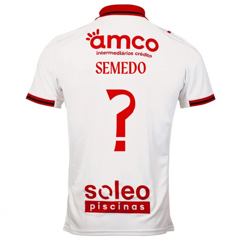 Danxen Women Nuno Semedo #0 White Red Away Jersey 2025/26 T-Shirt
