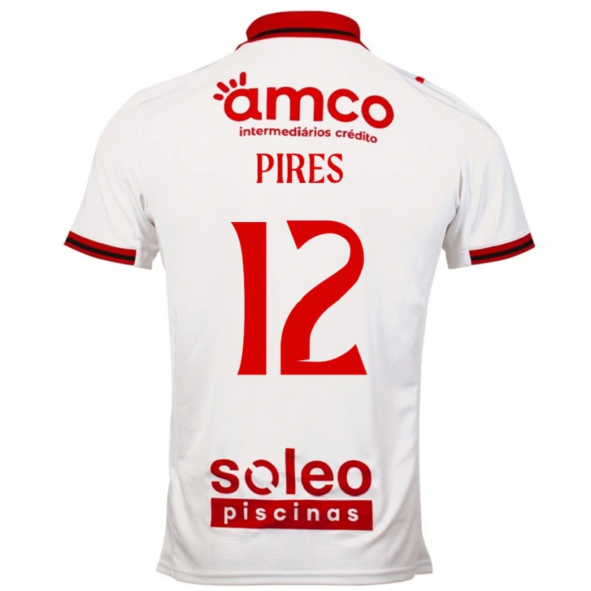 Danxen Women Hugo Pires #12 White Red Away Jersey 2025/26 T-Shirt