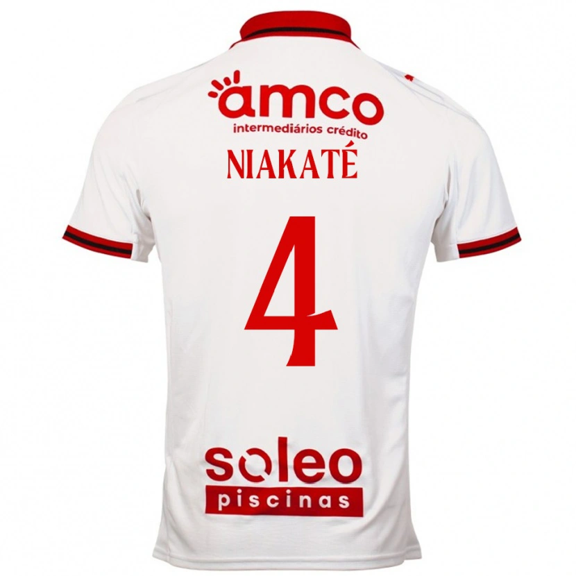 Danxen Women Sikou Niakaté #4 White Red Away Jersey 2025/26 T-Shirt