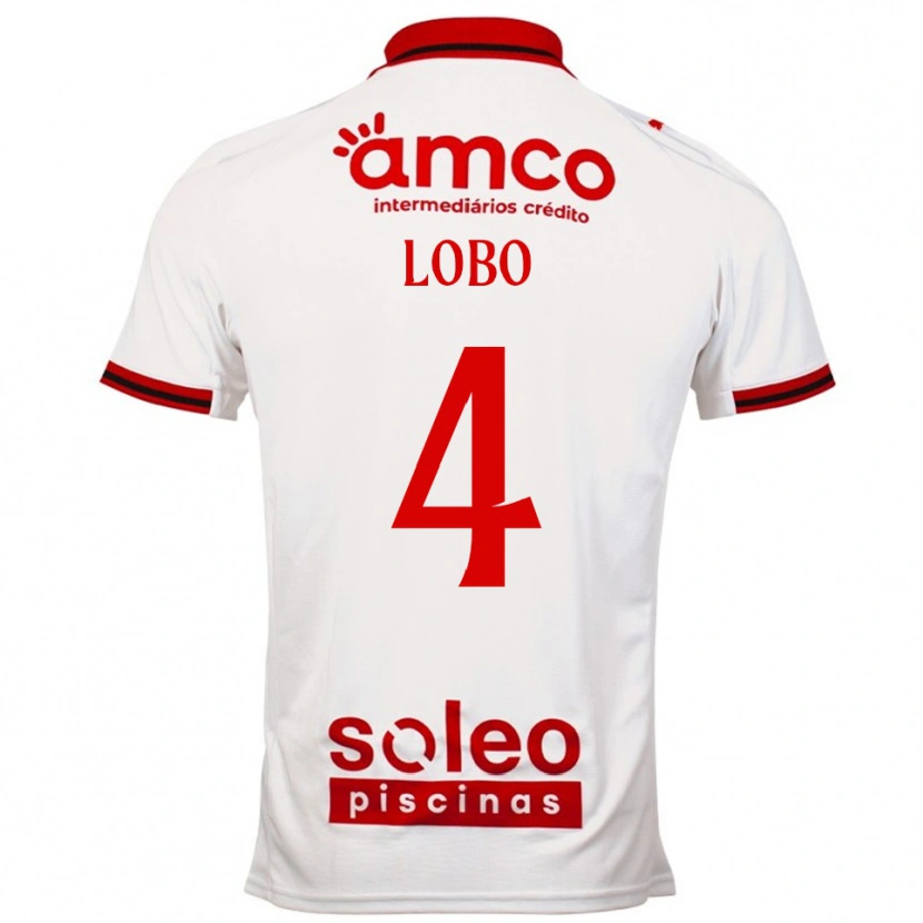 Danxen Women Diogo Lobo #4 White Red Away Jersey 2025/26 T-Shirt