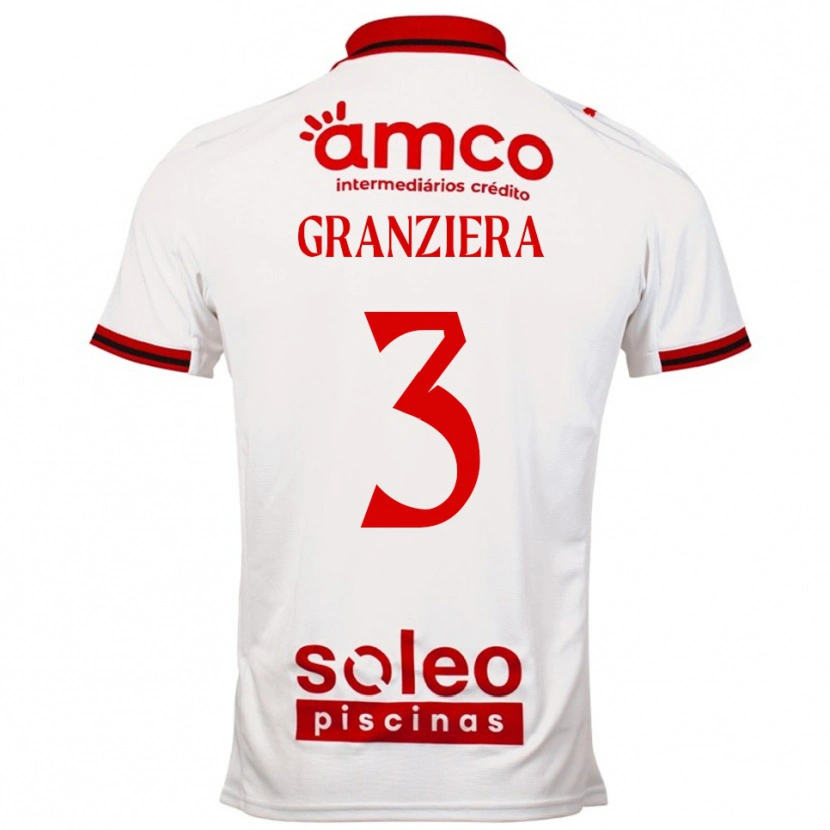 Danxen Women Emanuele Granziera #3 White Red Away Jersey 2025/26 T-Shirt