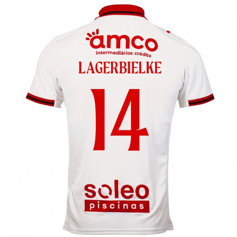 Danxen Women Gustaf Lagerbielke #14 White Red Away Jersey 2025/26 T-Shirt