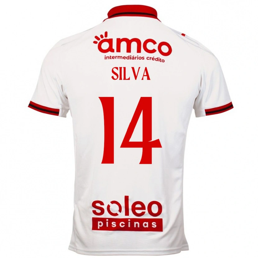 Danxen Women Dolores Silva #14 White Red Away Jersey 2025/26 T-Shirt