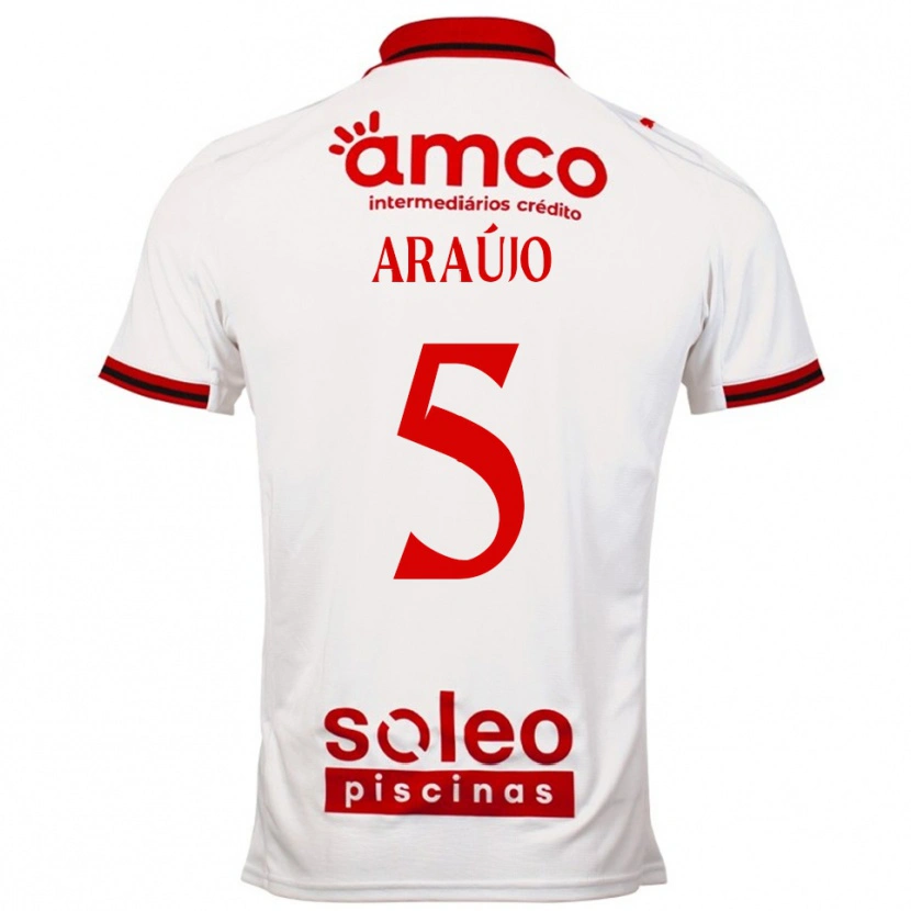 Danxen Women Matheus Araújo #5 White Red Away Jersey 2025/26 T-Shirt