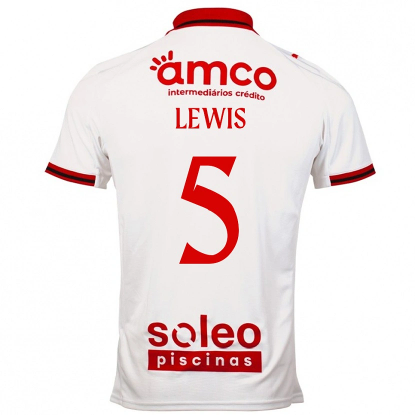 Danxen Women Leah Lewis #5 White Red Away Jersey 2025/26 T-Shirt