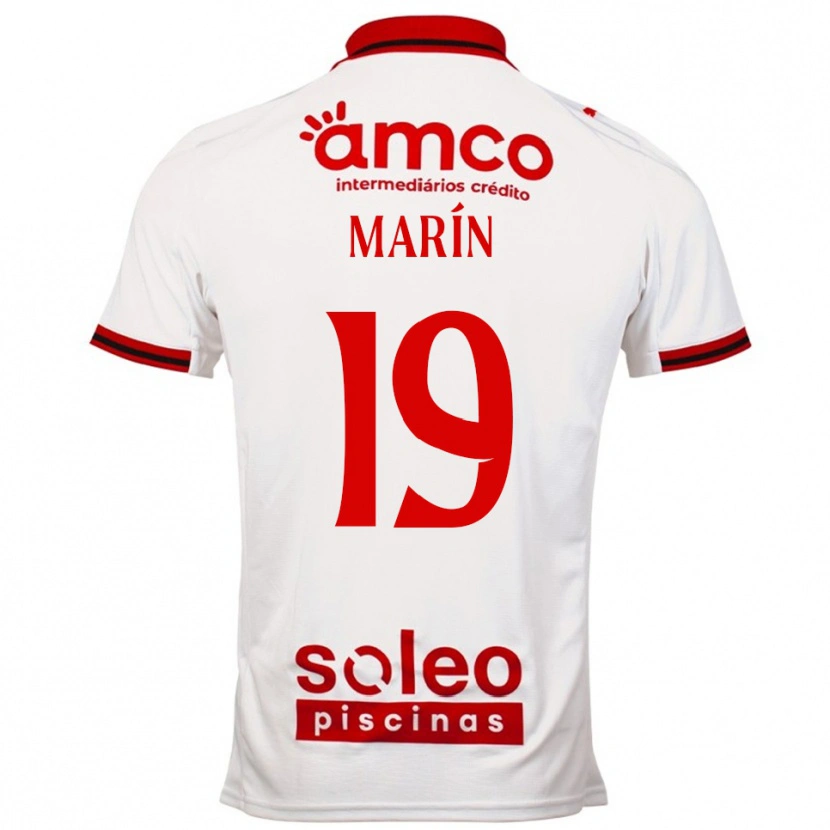 Danxen Women Adrián Marín #19 White Red Away Jersey 2025/26 T-Shirt