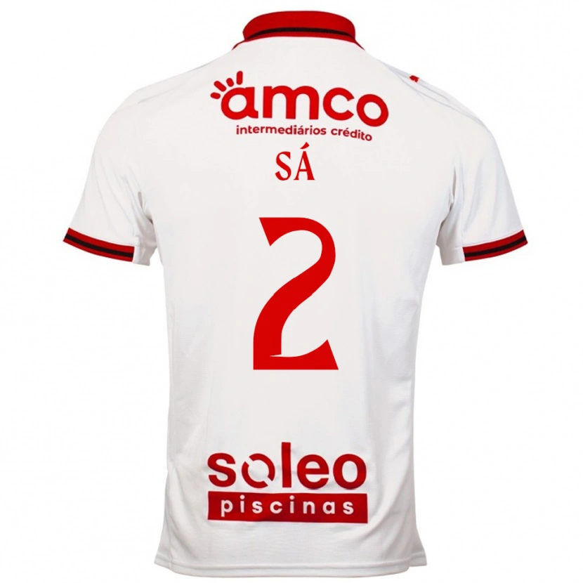 Danxen Women Henrique Sá #2 White Red Away Jersey 2025/26 T-Shirt