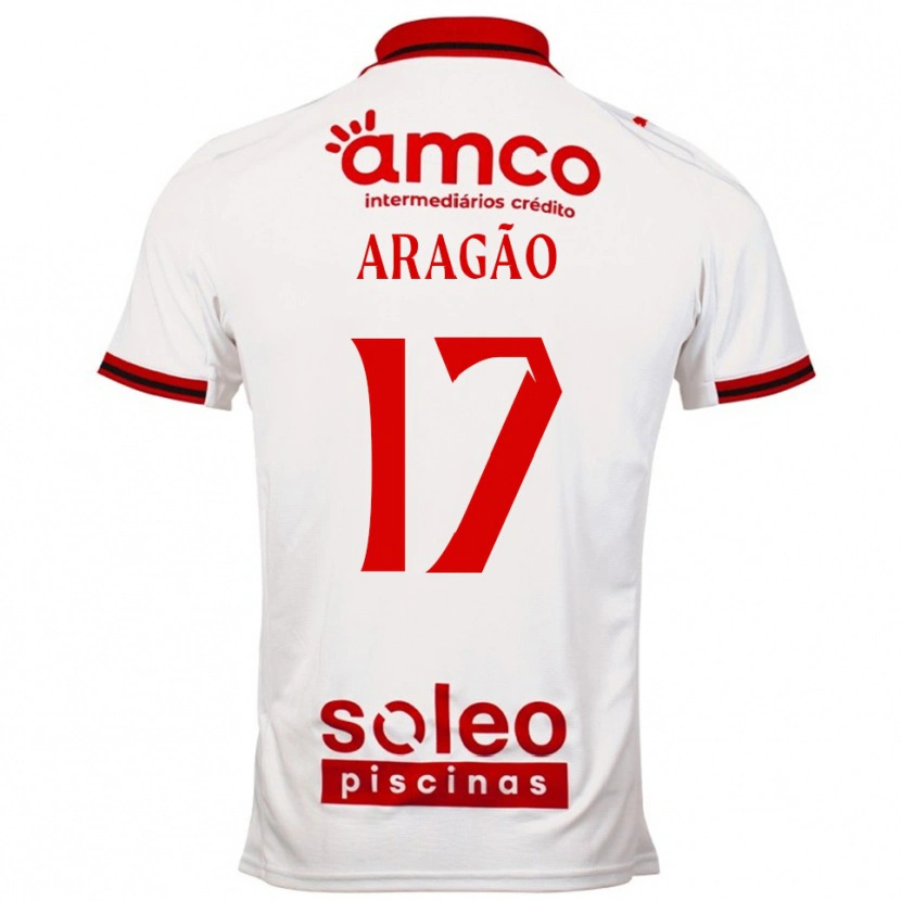 Danxen Women João Aragão #17 White Red Away Jersey 2025/26 T-Shirt