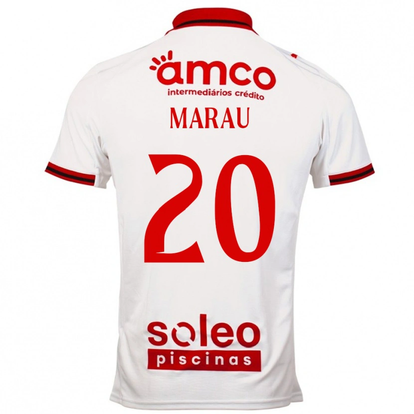 Danxen Women Madalena Marau #20 White Red Away Jersey 2025/26 T-Shirt
