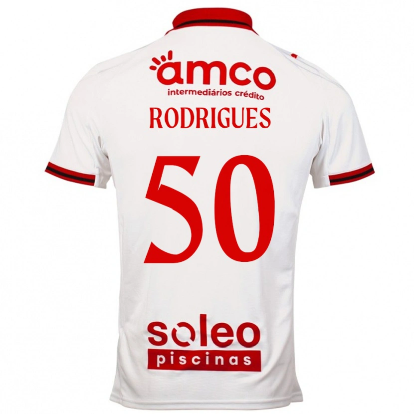Danxen Women Diego Rodrigues #50 White Red Away Jersey 2025/26 T-Shirt