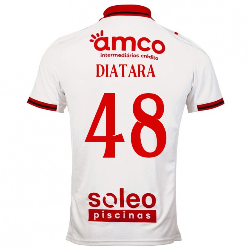 Danxen Women Samba Diatara #48 White Red Away Jersey 2025/26 T-Shirt