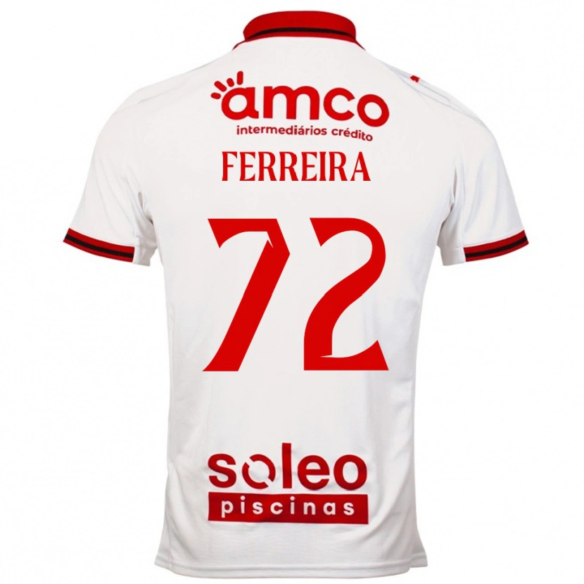 Danxen Women André Ferreira #72 White Red Away Jersey 2025/26 T-Shirt
