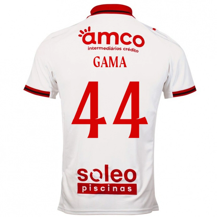 Danxen Women Dinis Gama #44 White Red Away Jersey 2025/26 T-Shirt