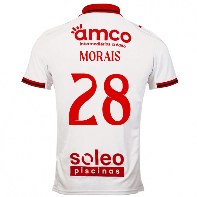 Danxen Women Patrícia Morais #28 White Red Away Jersey 2025/26 T-Shirt