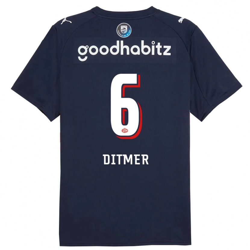 Danxen Women Sébas Ditmer #6 Navy White Away Jersey 2025/26 T-Shirt