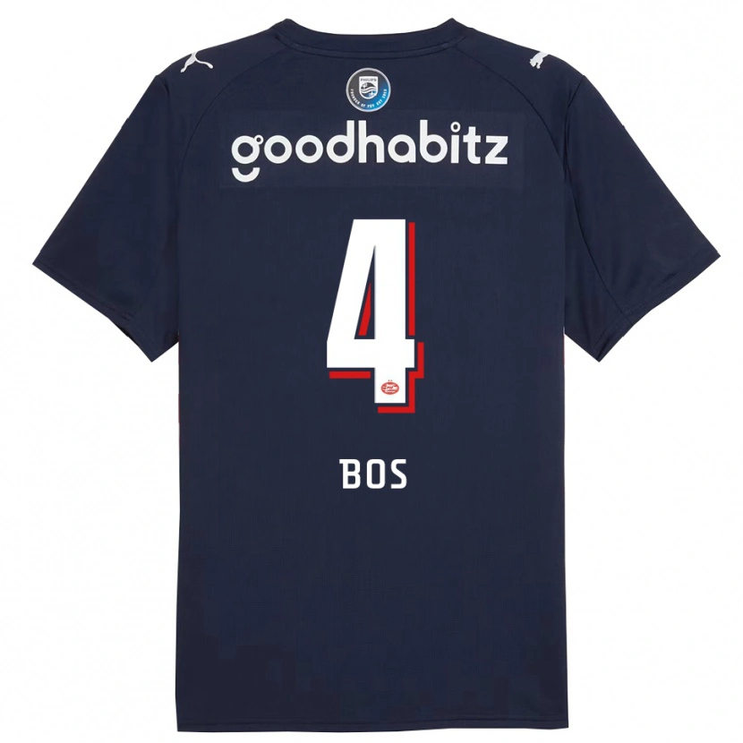 Danxen Women Floris Bos #4 Navy White Away Jersey 2025/26 T-Shirt