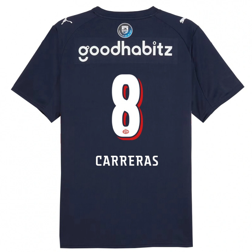 Danxen Women Georgina Carreras #8 Navy White Away Jersey 2025/26 T-Shirt