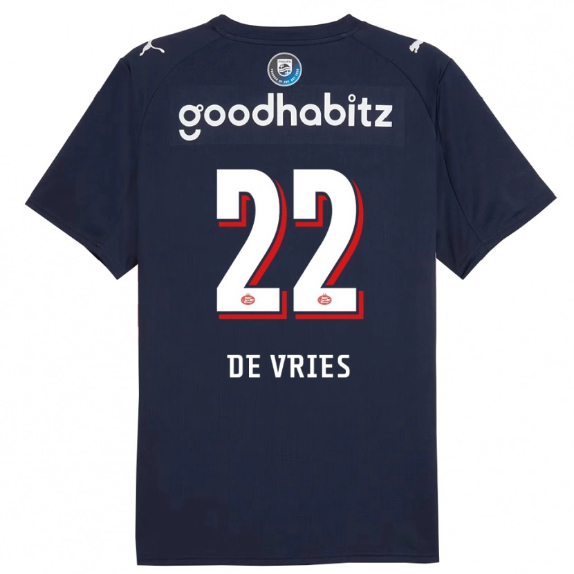 Danxen Women Lyam De Vries #22 Navy White Away Jersey 2025/26 T-Shirt