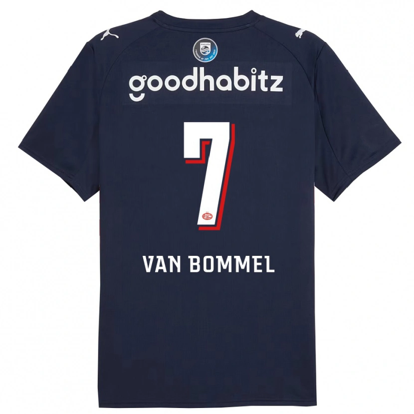 Danxen Women Ruben Van Bommel #7 Navy White Away Jersey 2025/26 T-Shirt
