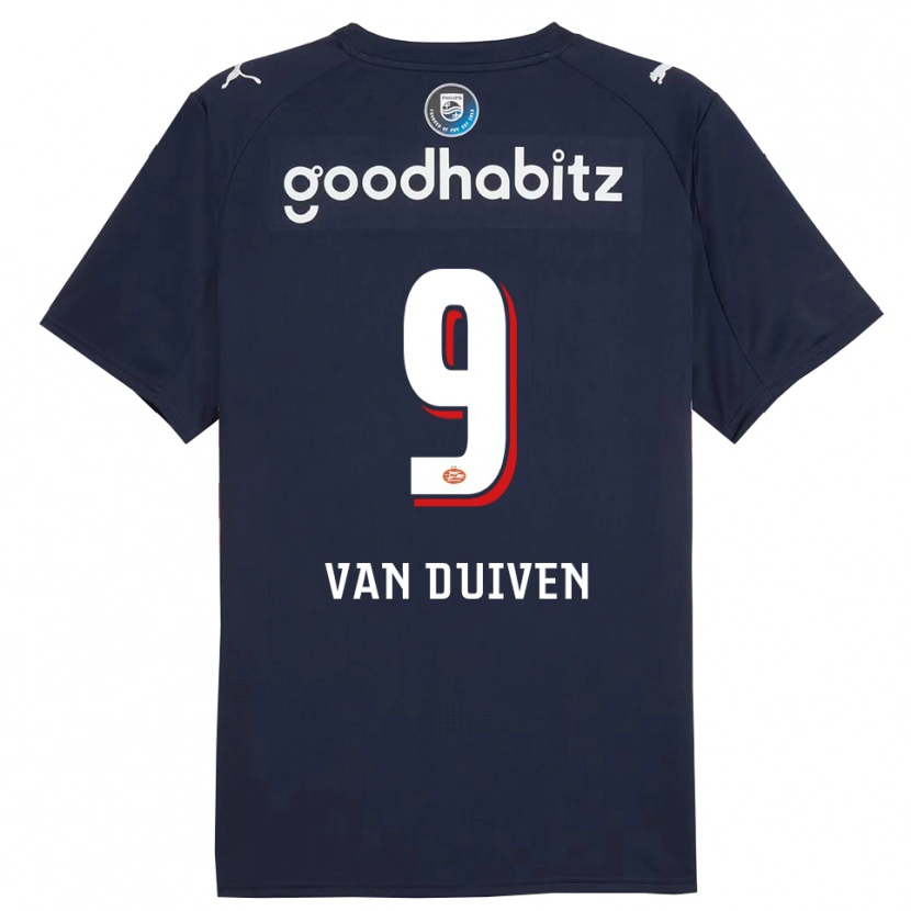 Danxen Women Robin Van Duiven #9 Navy White Away Jersey 2025/26 T-Shirt