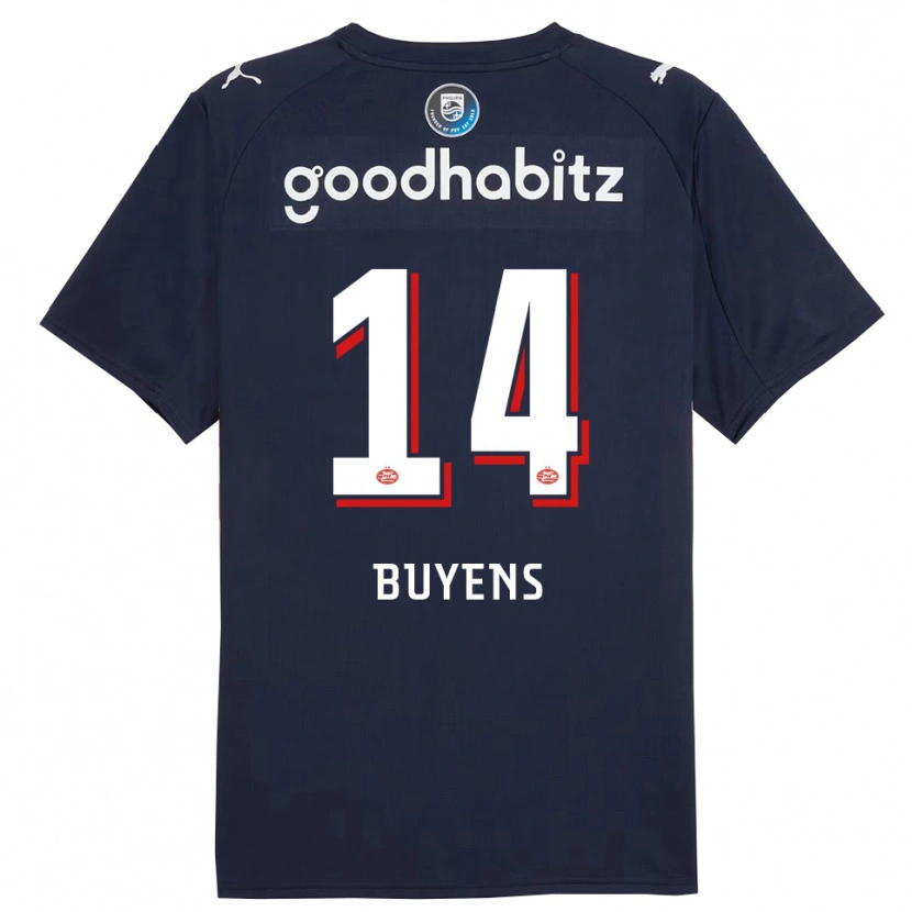 Danxen Women Mathieu Buyens #14 Navy White Away Jersey 2025/26 T-Shirt