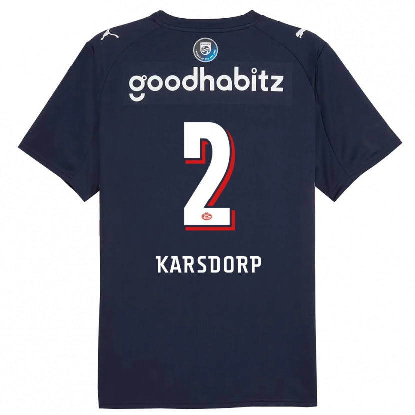 Danxen Women Rick Karsdorp #2 Navy White Away Jersey 2025/26 T-Shirt