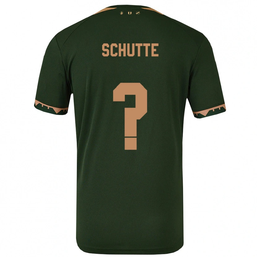 Danxen Women Olivier Schutte #0 Green Gold Away Jersey 2025/26 T-Shirt