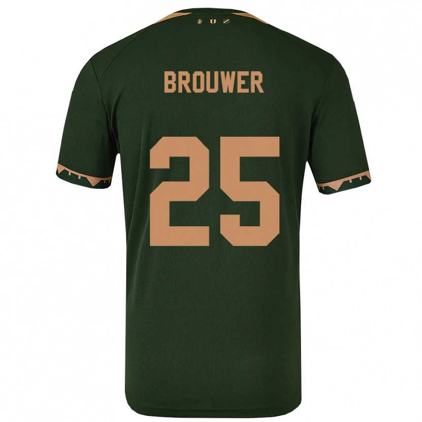 Danxen Women Michael Brouwer #25 Green Gold Away Jersey 2025/26 T-Shirt