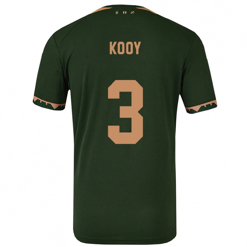 Danxen Women Wessel Kooy #3 Green Gold Away Jersey 2025/26 T-Shirt