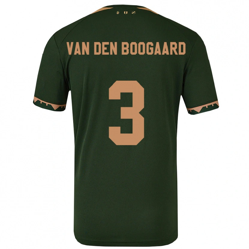 Danxen Women Brian Van Den Boogaard #3 Green Gold Away Jersey 2025/26 T-Shirt