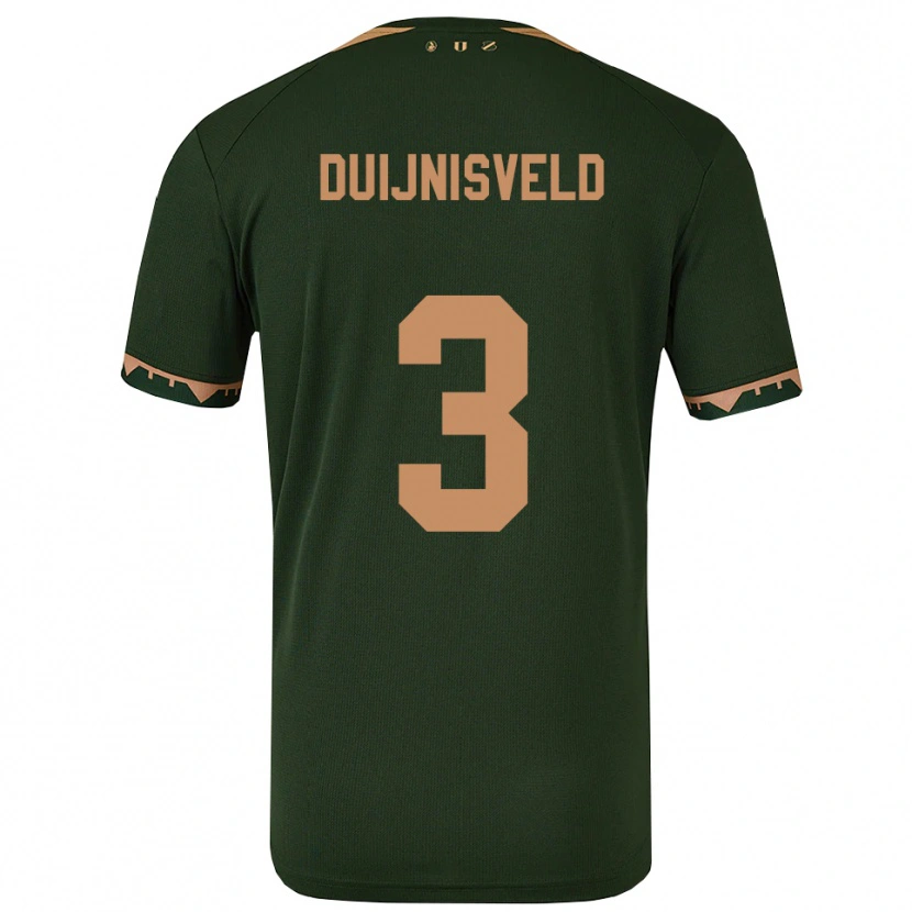 Danxen Women Owen Duijnisveld #3 Green Gold Away Jersey 2025/26 T-Shirt