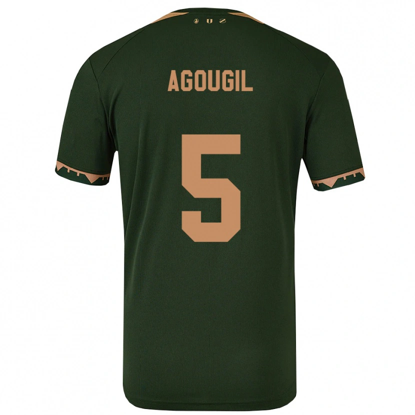 Danxen Women Oualid Agougil #5 Green Gold Away Jersey 2025/26 T-Shirt