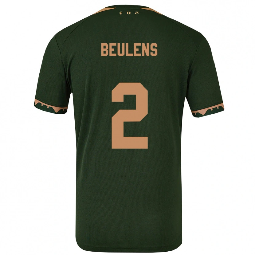 Danxen Women Noël Beulens #2 Green Gold Away Jersey 2025/26 T-Shirt