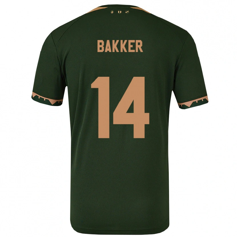 Danxen Women Eshly Bakker #14 Green Gold Away Jersey 2025/26 T-Shirt