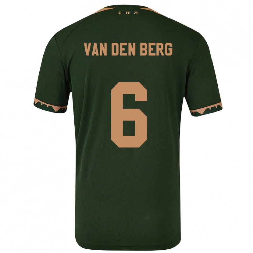 Danxen Women Davy Van Den Berg #6 Green Gold Away Jersey 2025/26 T-Shirt