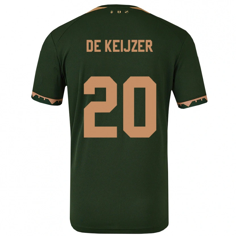 Danxen Women Lotje De Keijzer #20 Green Gold Away Jersey 2025/26 T-Shirt