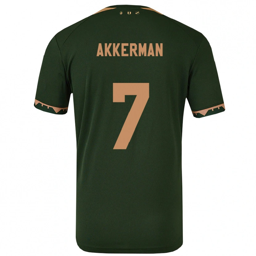 Danxen Women Mees Akkerman #7 Green Gold Away Jersey 2025/26 T-Shirt