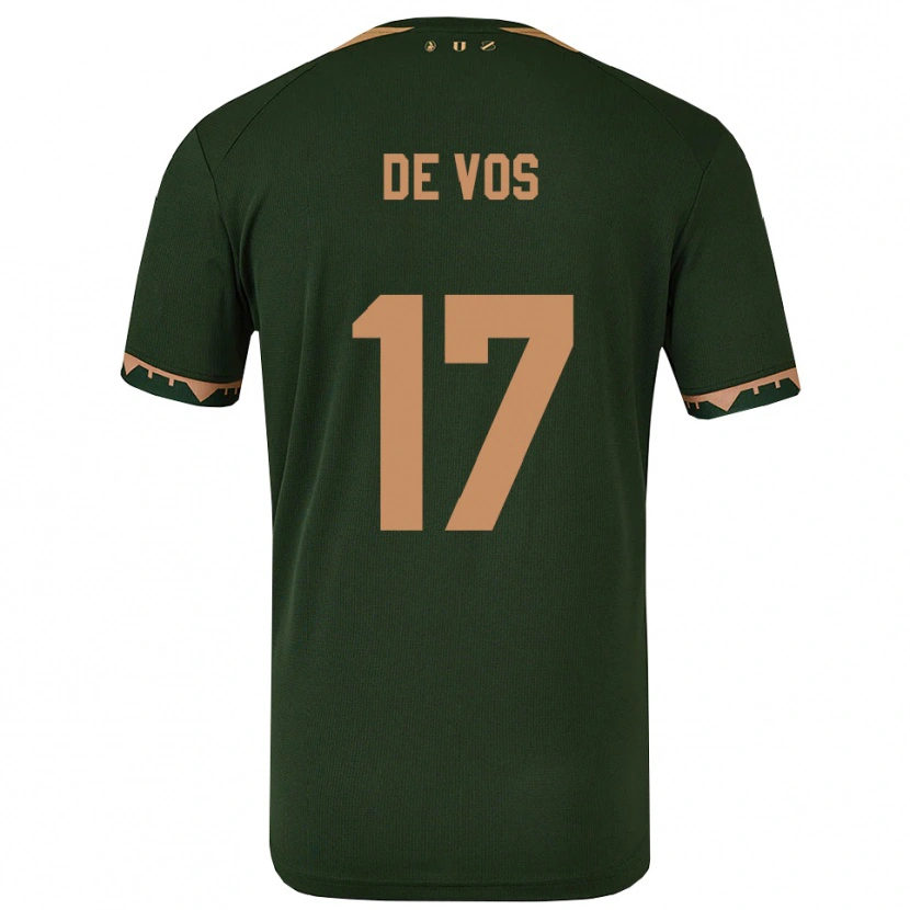 Danxen Women Nick De Vos #17 Green Gold Away Jersey 2025/26 T-Shirt