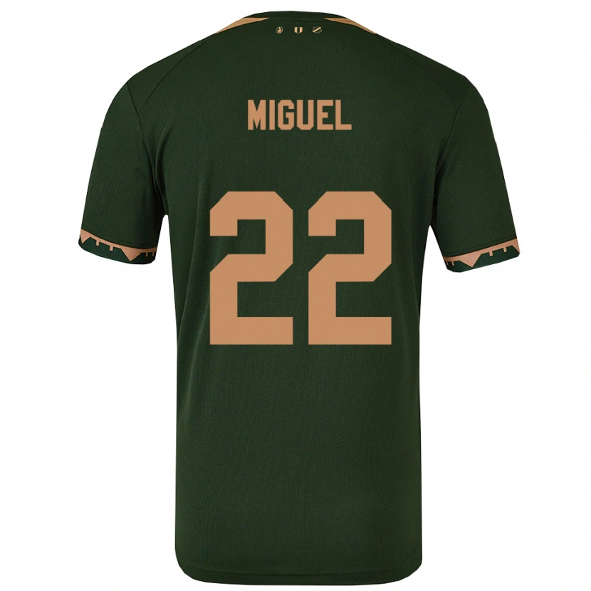 Danxen Women Miguel Rodríguez #22 Green Gold Away Jersey 2025/26 T-Shirt