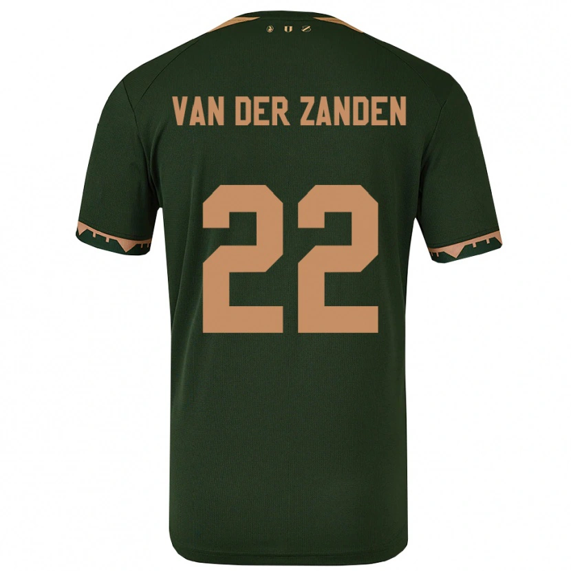 Danxen Women Ilse Van Der Zanden #22 Green Gold Away Jersey 2025/26 T-Shirt
