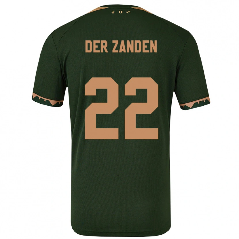 Danxen Women Iise Van Der Zanden #22 Green Gold Away Jersey 2025/26 T-Shirt