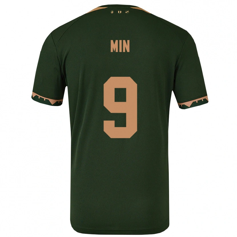 Danxen Women David Min #9 Green Gold Away Jersey 2025/26 T-Shirt