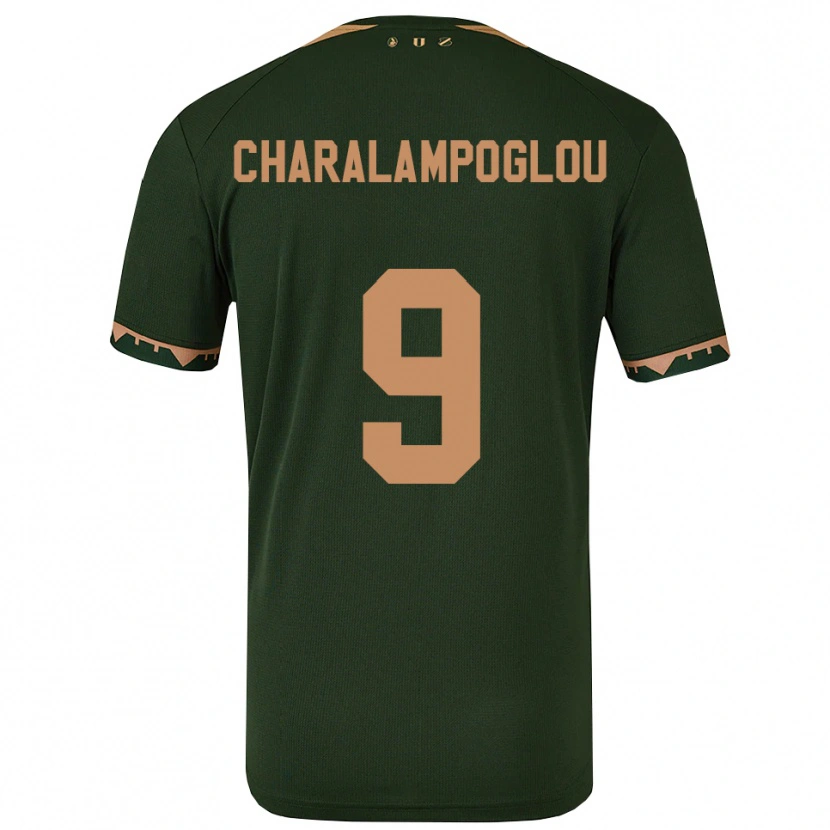 Danxen Women Georgios Charalampoglou #9 Green Gold Away Jersey 2025/26 T-Shirt