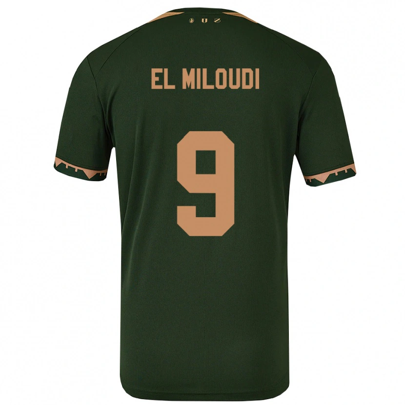 Danxen Women Rayan El Miloudi #9 Green Gold Away Jersey 2025/26 T-Shirt