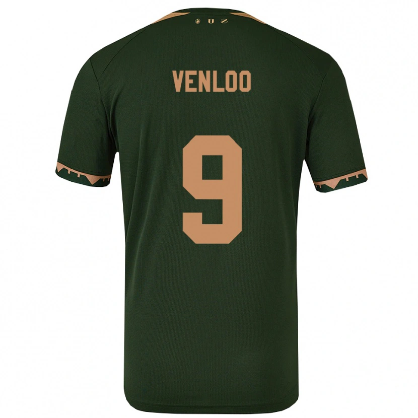 Danxen Women Geronimo Venloo #9 Green Gold Away Jersey 2025/26 T-Shirt