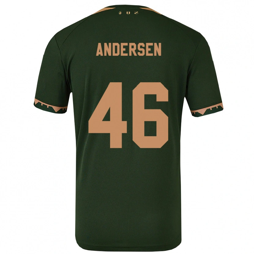 Danxen Women Silas Andersen #46 Green Gold Away Jersey 2025/26 T-Shirt