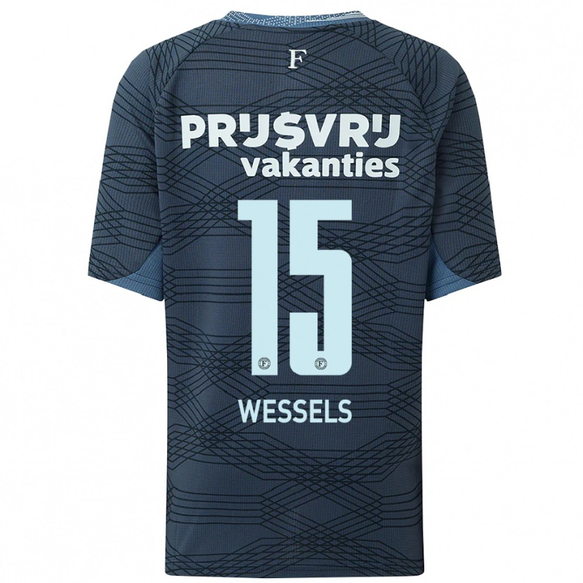 Danxen Women Tijme Wessels #15 Black Gray Away Jersey 2025/26 T-Shirt