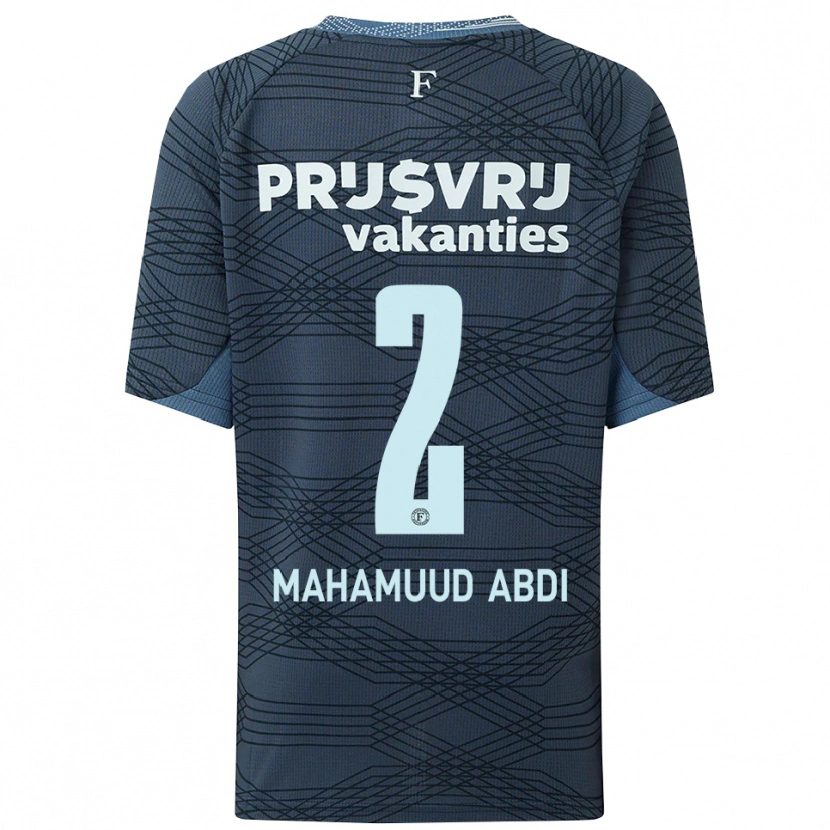 Danxen Women Nuuradiin Mahamuud Abdi #2 Black Gray Away Jersey 2025/26 T-Shirt